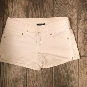 Bebe white jean shorts